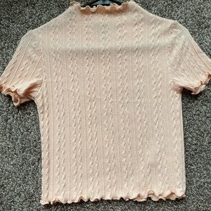 Knitted turtle neck crop top